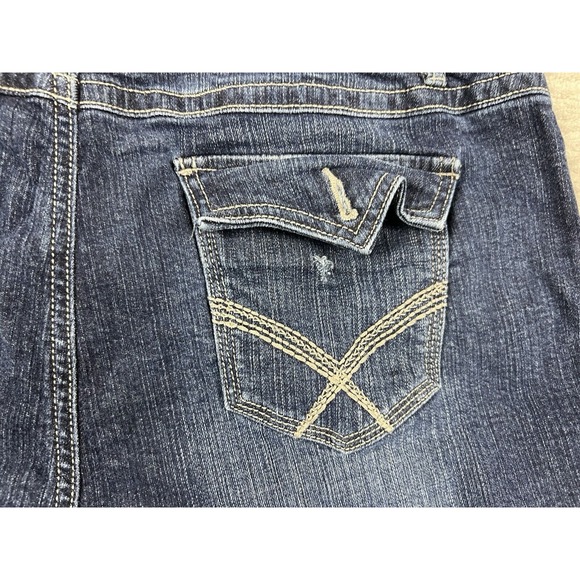 Cato‎ Shorts Womens 16W Blue Bermuda Dark Wash Cuffed Denim Cotton Blend - Picture 10 of 14